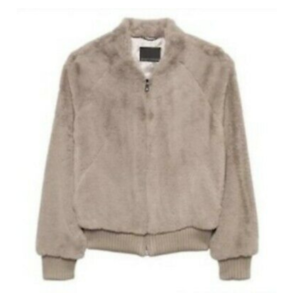 NWT Banana Republic Faux Fur Bomber Medium